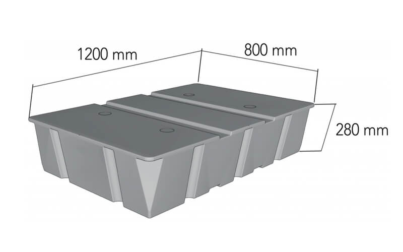 plastikinio pontono matmenys 240L